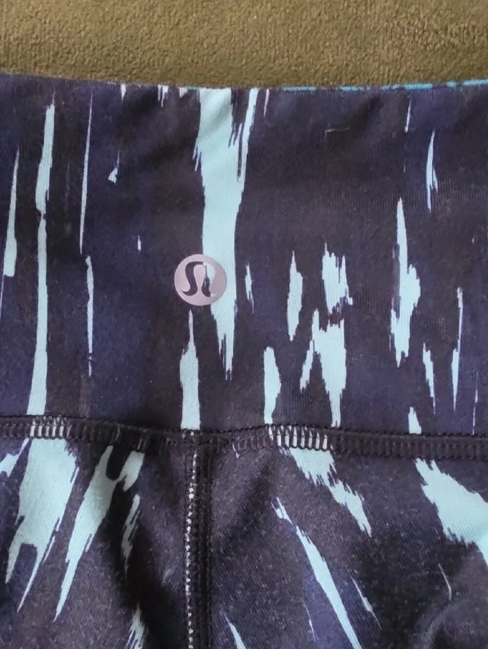 lululemon athletica Navy and Light Blue Streaked High-Rise Leggings